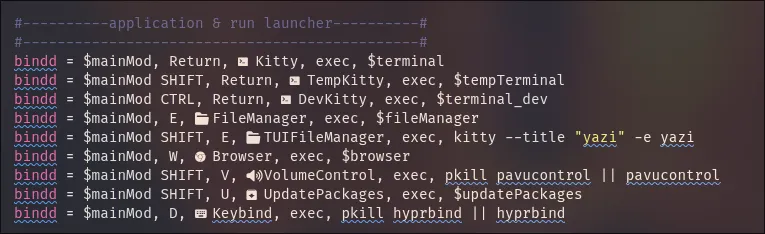 キーバインド設定